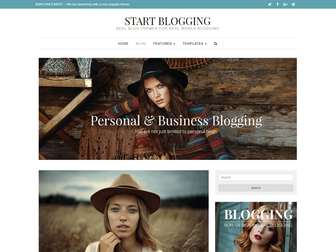 Empezar a bloguear tema