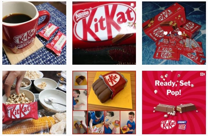 Ejemplos de contenido visual de KitKat