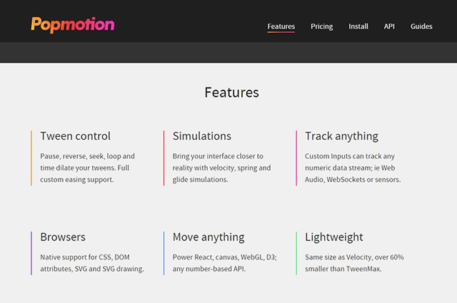 JavaScript Engine Popmotion: animaciones interactivas en un instante