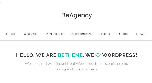 BeAgency: tema de WordPress para portafolio de autónomos