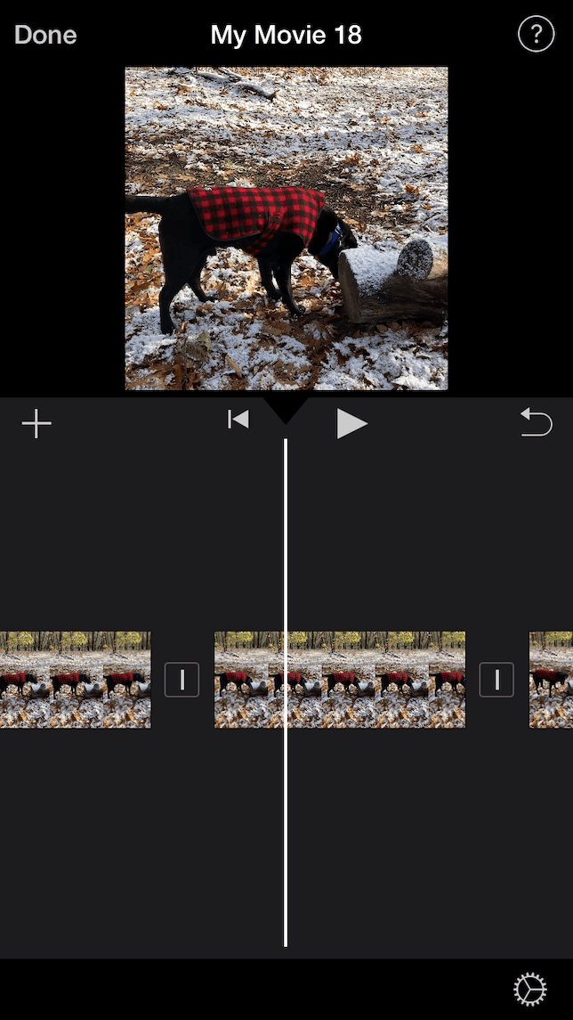 Una captura de pantalla muestra cómo cortar videoclips con iMovie