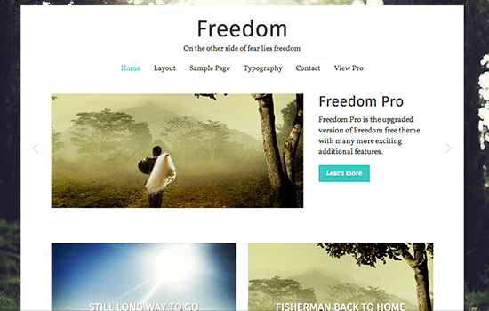 Freedom: Tema Responsivo de Foto Blogging