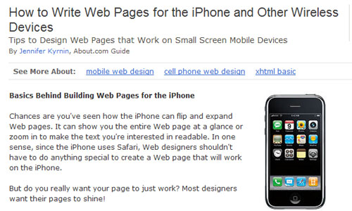 Conceptos básicos detrás de la creación de páginas web para el iPhone