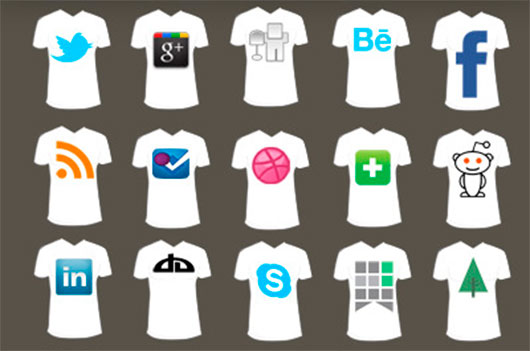 Camiseta Iconos de redes sociales 