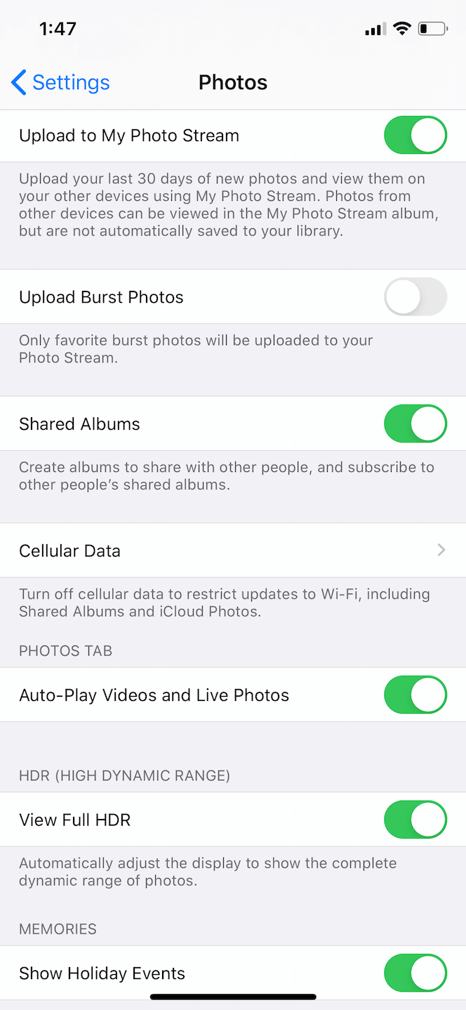 Cómo subir fotos a iCloud Photo Stream