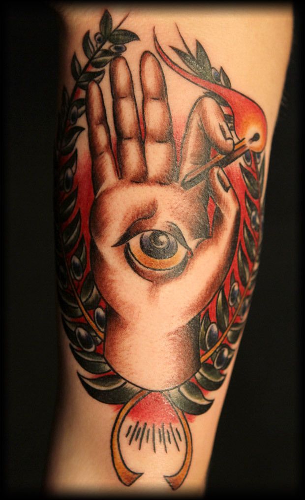 tatuaje tradicional americano tatuaje de hamsa