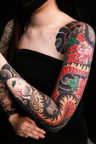 tatuaje tradicional japonés tatuaje nure-onna