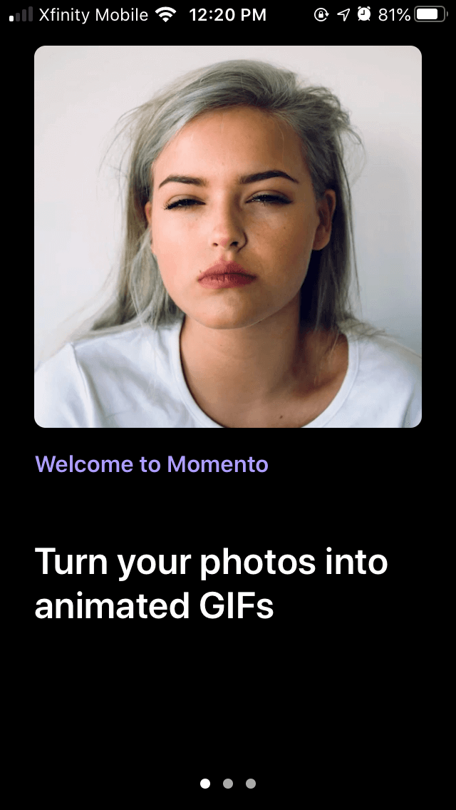 Momento, una aplicación de creación de GIF para iPhone