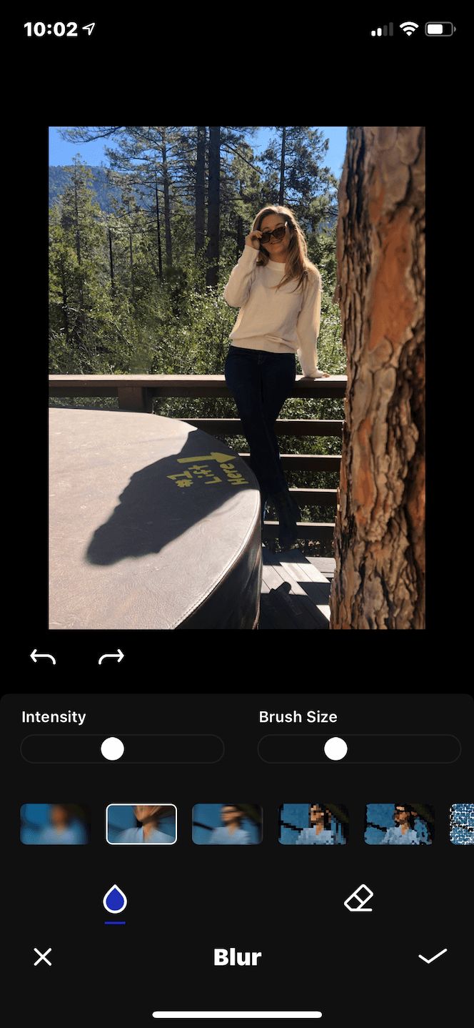 Una aplicación de desenfoque de fondo de fotos para iPhone
