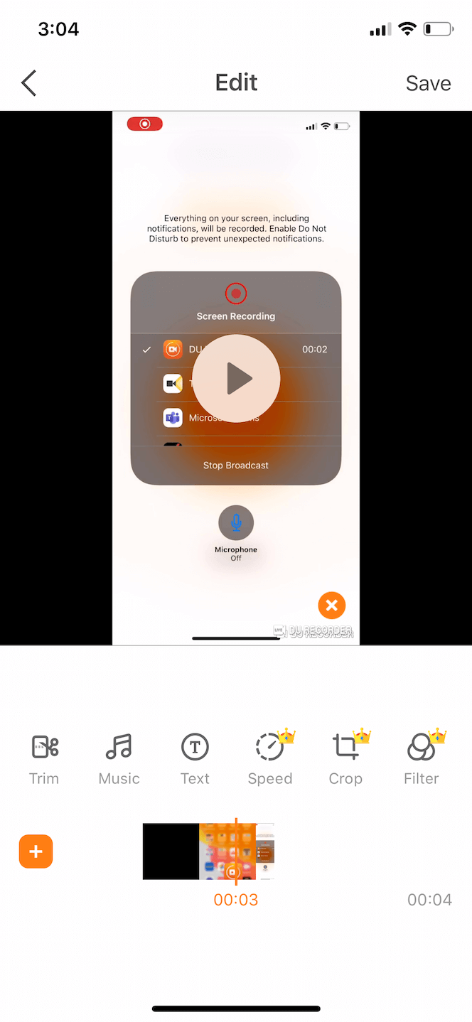 DU Recorder, una aplicación de grabación de pantalla de teléfono