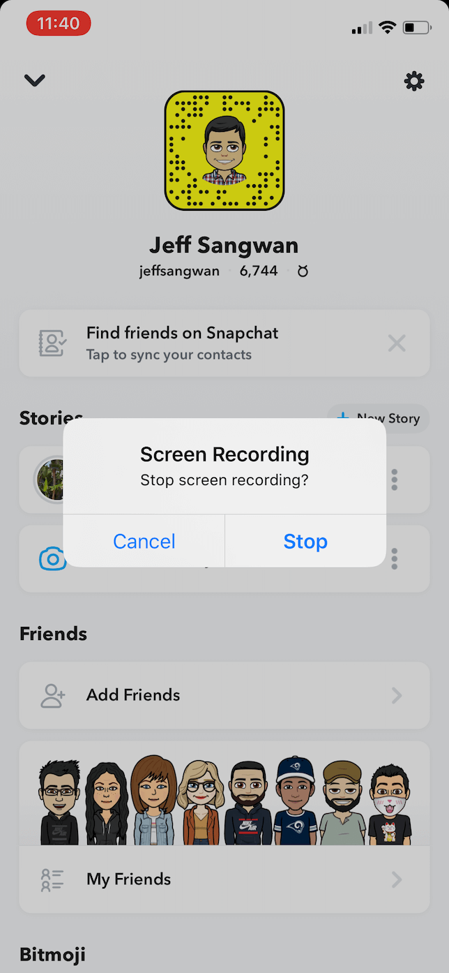 Cómo grabar un vídeo de Snapchat