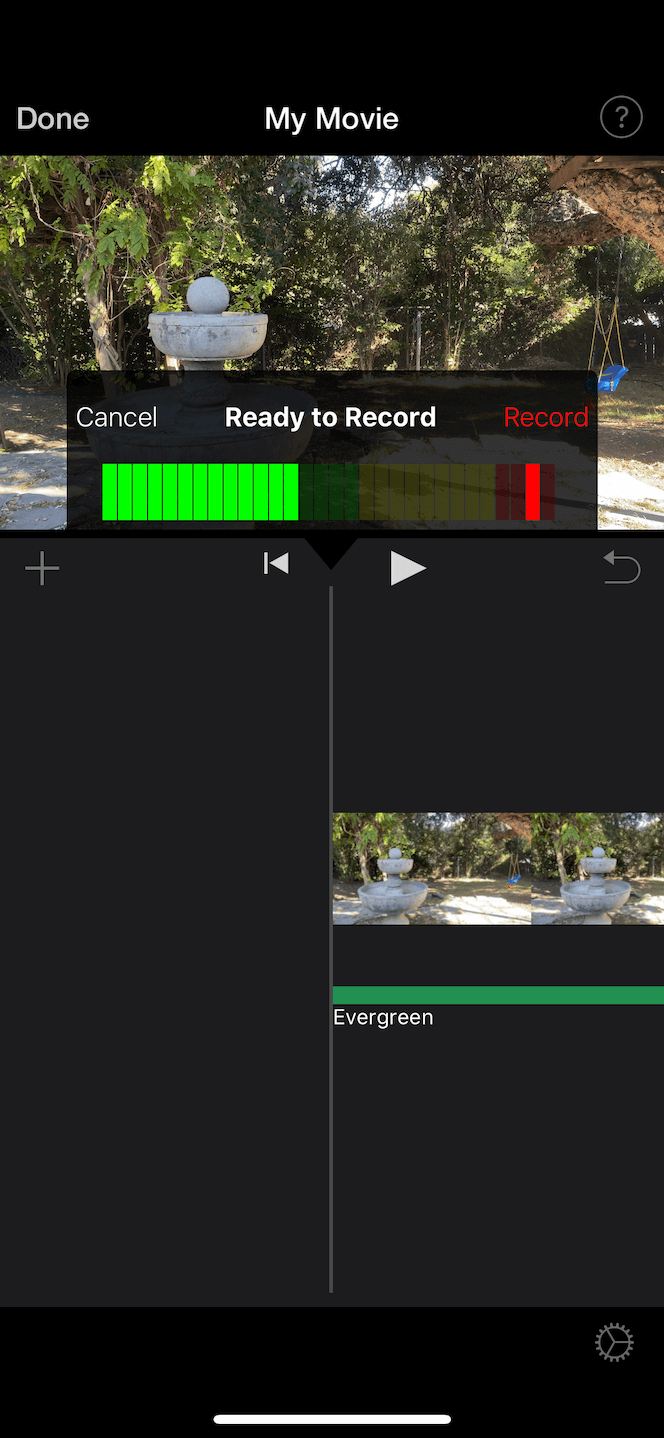 Cómo grabar voz en off en iMovie