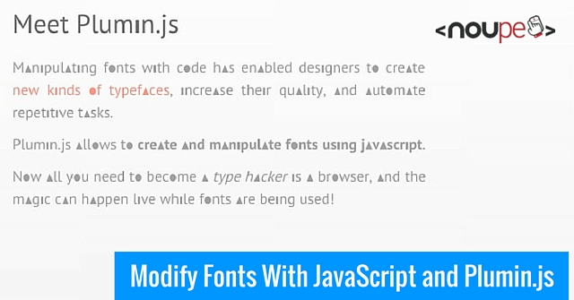Modify Fonts With JavaScript and Plumin.js