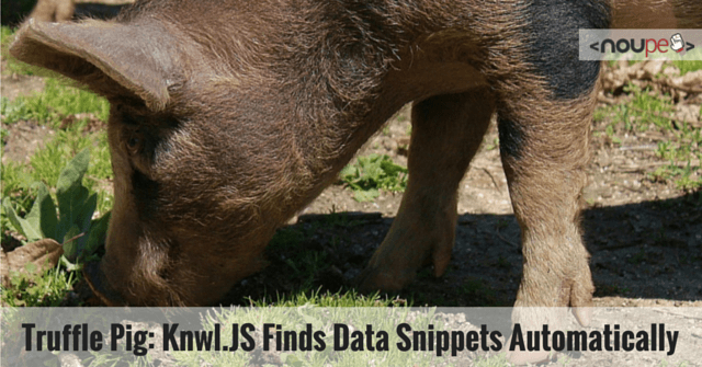 Truffle Pig: Knwl.JS encuentra fragmentos de datos automáticamente