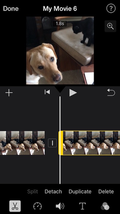 Cómo dividir videoclips en iMovie para iOS