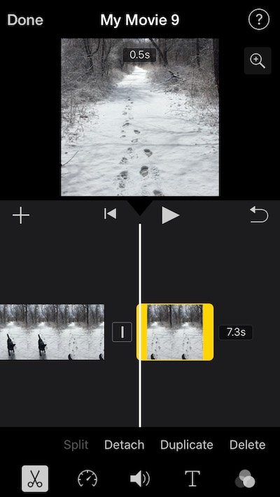 Cómo acortar un video en iMovie para iPhone