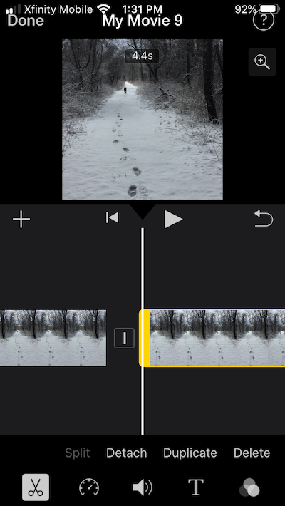 Cómo cortar un clip de iMovie en partes