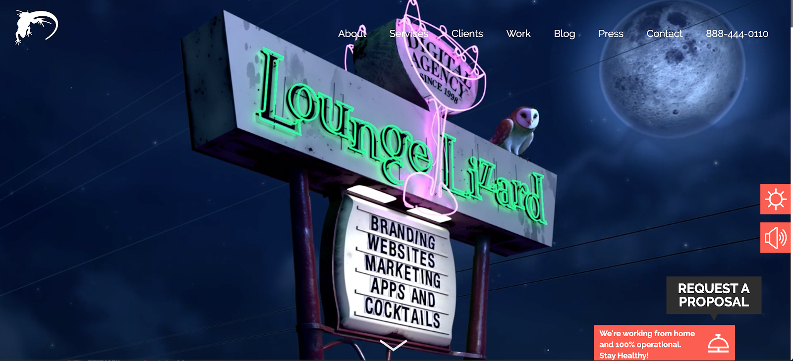 Portafolio de desarrolladores web de Lounge Lizard