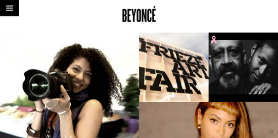 Die offizielle Webseite de Beyoncé.