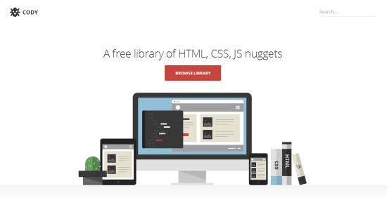 Cody: biblioteca gratuita con gemas HTML5 para uso instantáneo